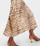 Stella McCartney Printed silk midi dress