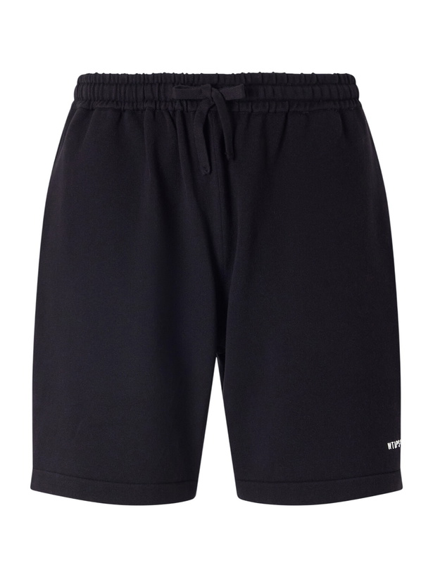 Photo: WTAPS - Straight-Leg Logo-Embroidered Cotton-Blend Shorts - Black