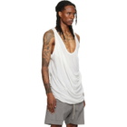 Rick Owens Off-White Tower Draped Pony Tank Top