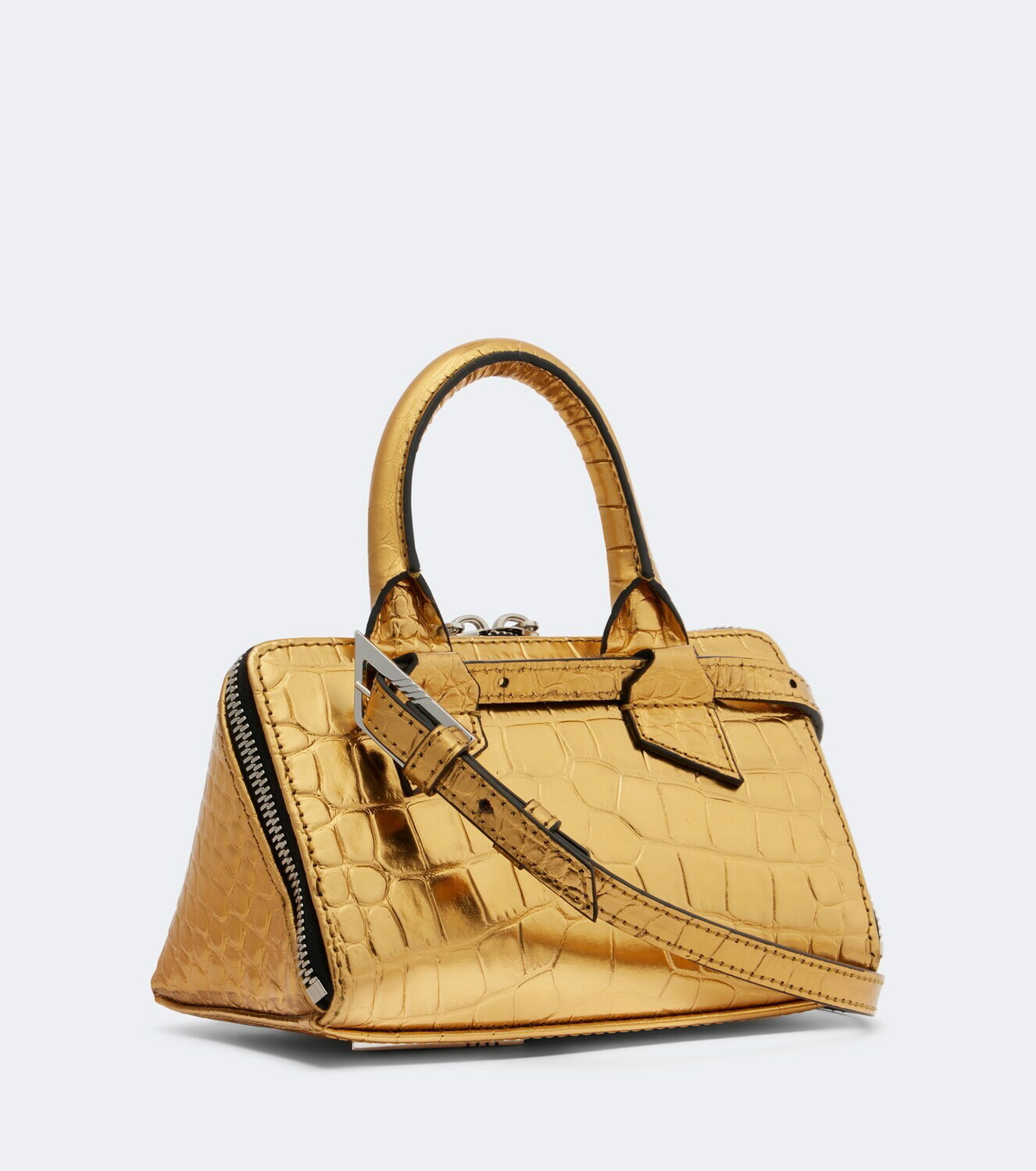 The Attico Friday Mini croc-effect leather top-handle bag