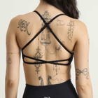 TALA Women's DayFlex Strappy Back Sports Bra in Shadow Black