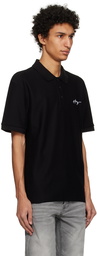 Hugo Black Embroidered Polo