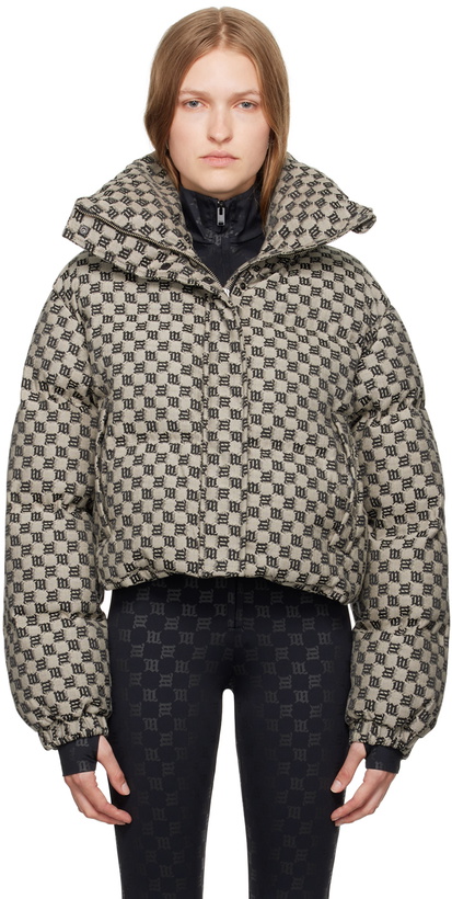 Photo: MISBHV Gray Monogram Jacquard Puffer Jacket