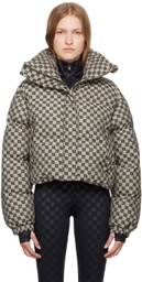 MISBHV Gray Monogram Jacquard Puffer Jacket