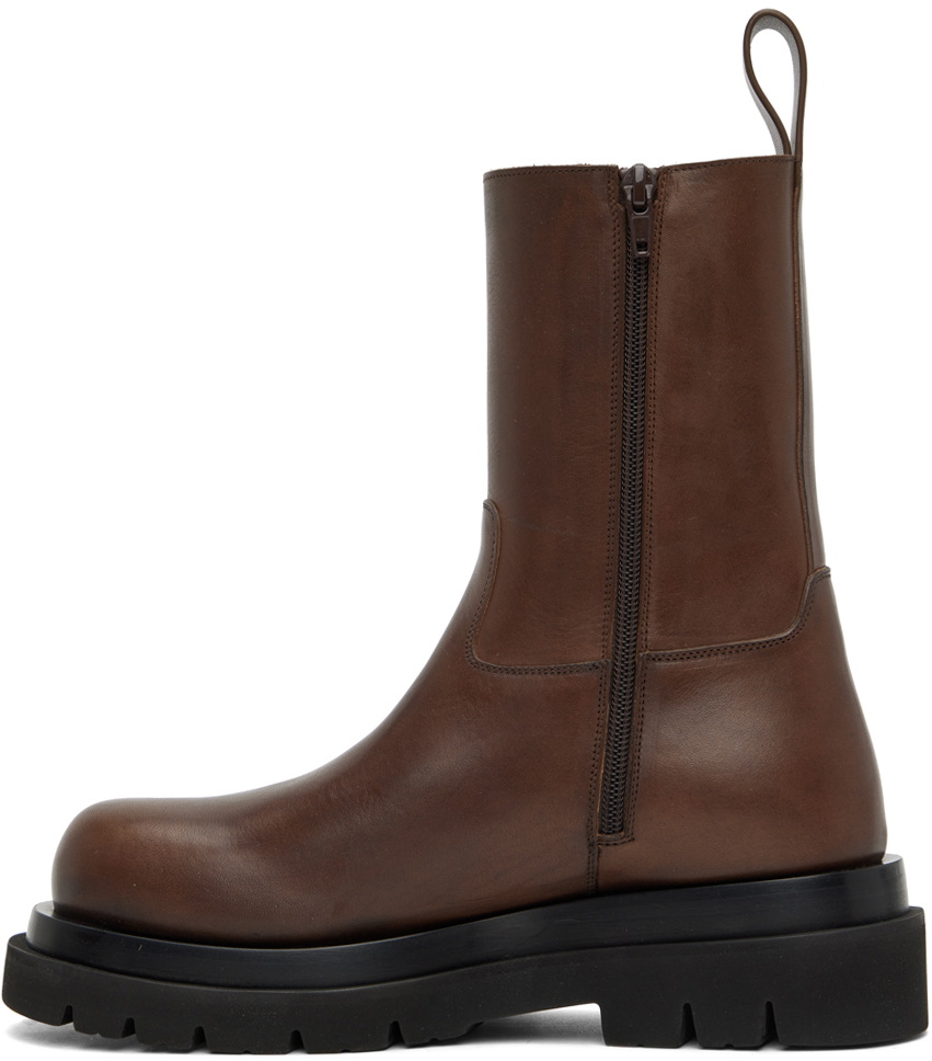 Bottega Veneta Brown Lug Boots Bottega Veneta
