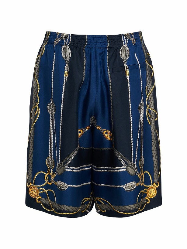 Photo: VERSACE - Nautical Printed Silk Shorts