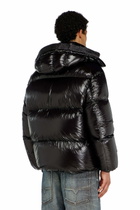Diesel Down puffer jacket with detachable hood - Winter Jackets Mens in Black
