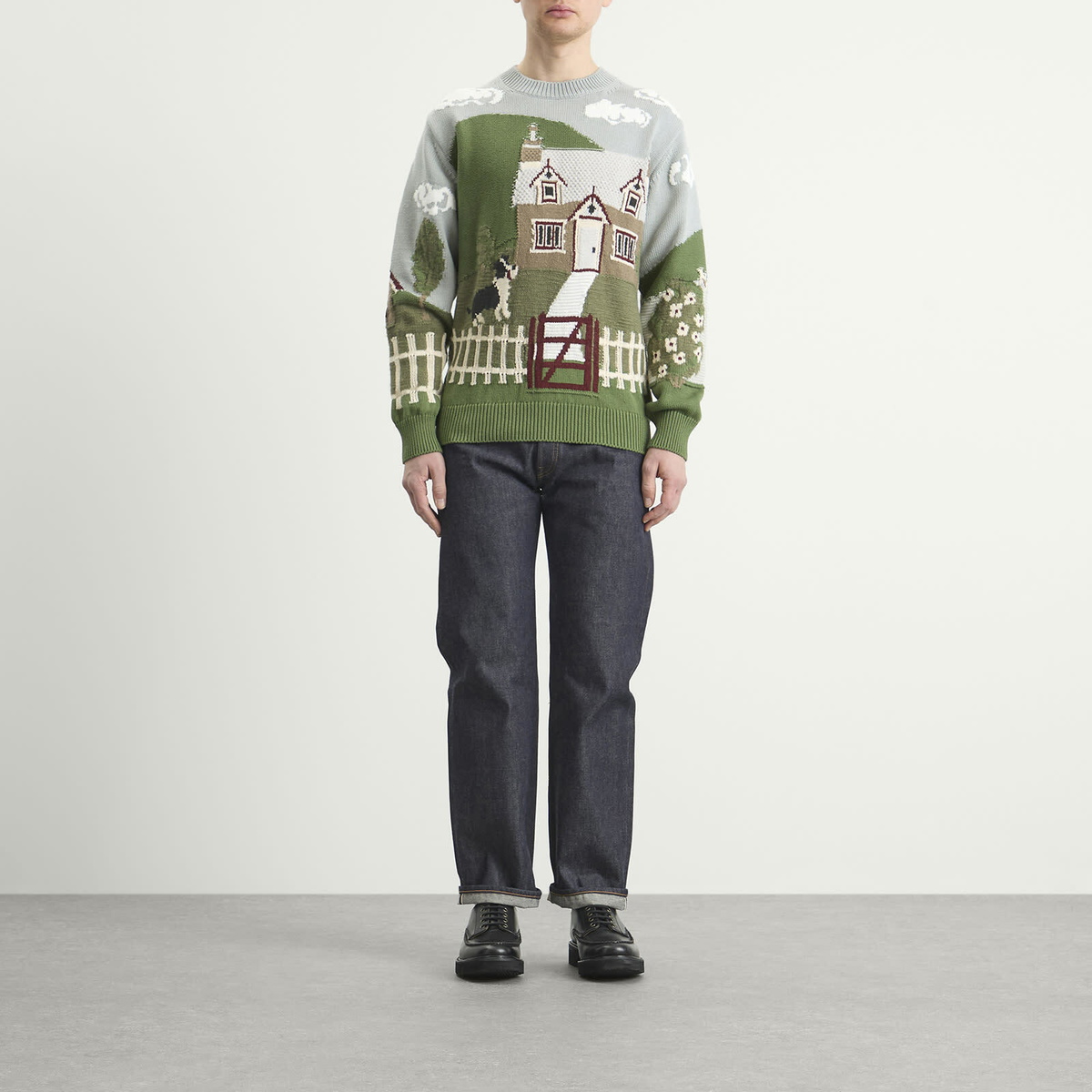 Junya Watanabe MAN Men's Intarsia Jacquard Jumper in Multi