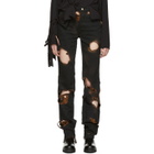 Ottolinger Black Burned Holes Jeans