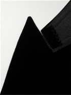 SAINT LAURENT - Double-Breasted Velvet Suit Jacket - Black