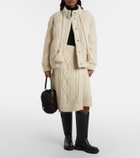 Moncler Grenoble Melgven wool and mohair-blend down cardigan