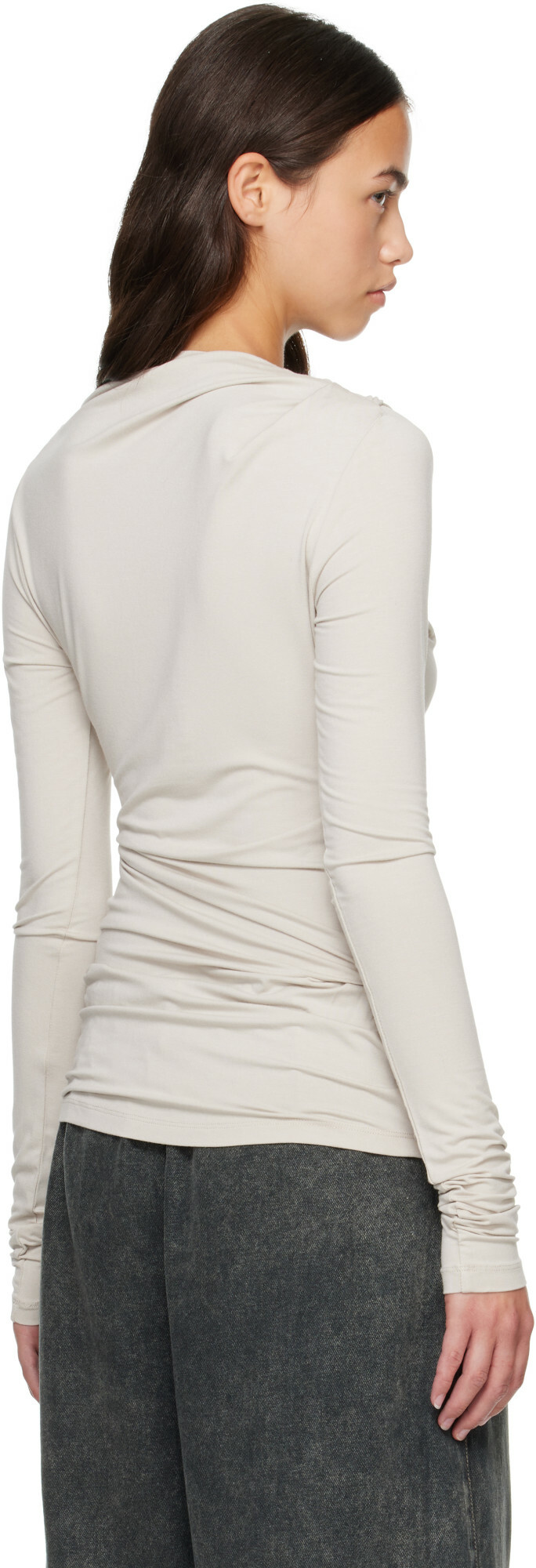 Entire Studios Off-White Drape Top