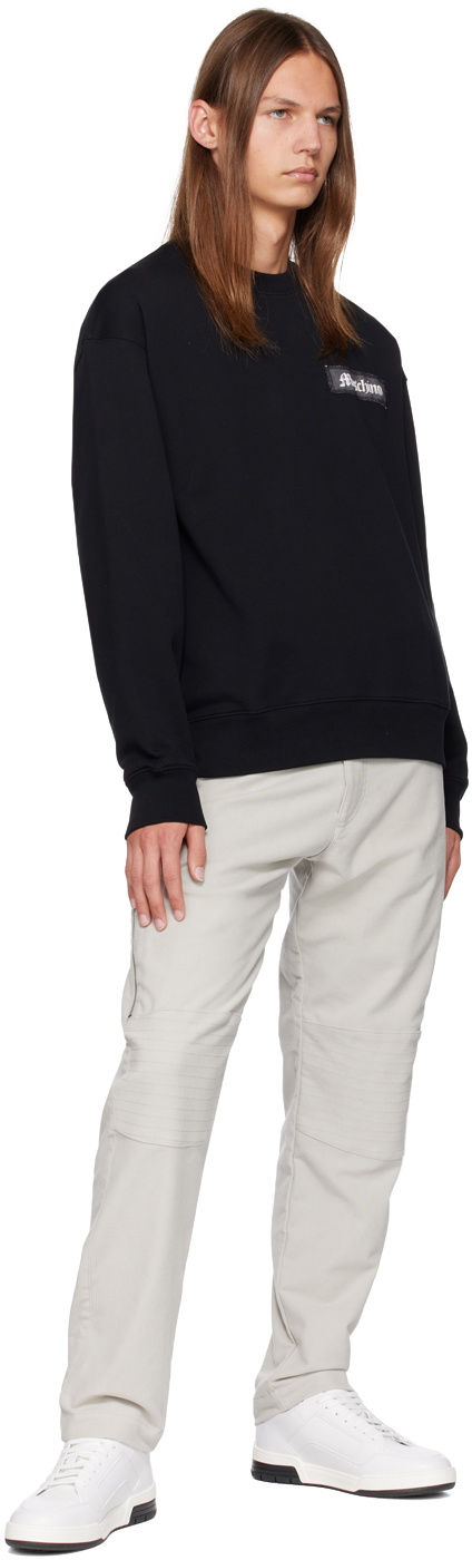 Moschino Gray Zip Trousers
