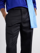 TOM FORD - Wool-Blend Grain de Poudre Straight-Leg Trousers - Black