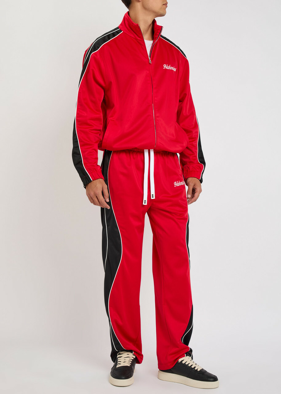 Nahmias Logo-embroidered Jersey Track Jacket Red