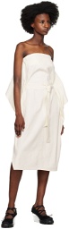 Recto Off-White Tube Top Midi Dress