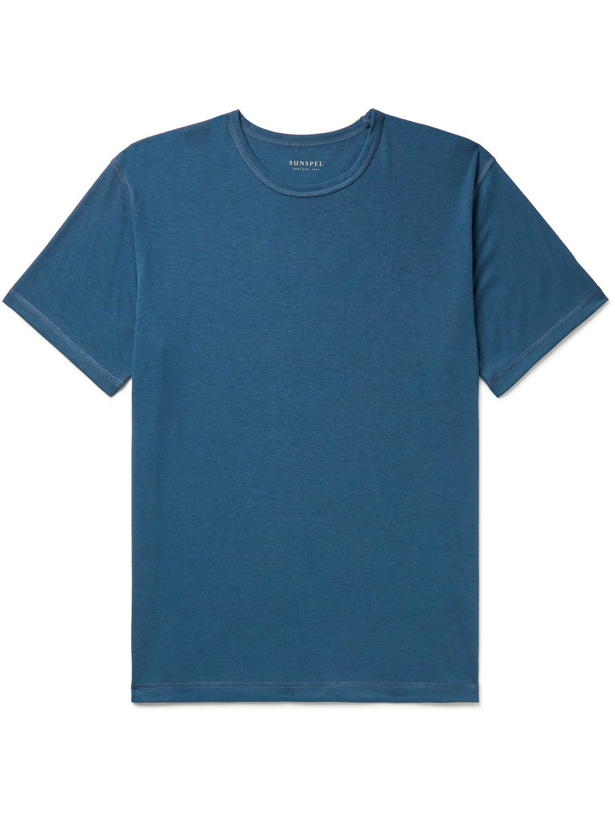 Photo: Sunspel - Dri-Release Jersey T-Shirt - Blue