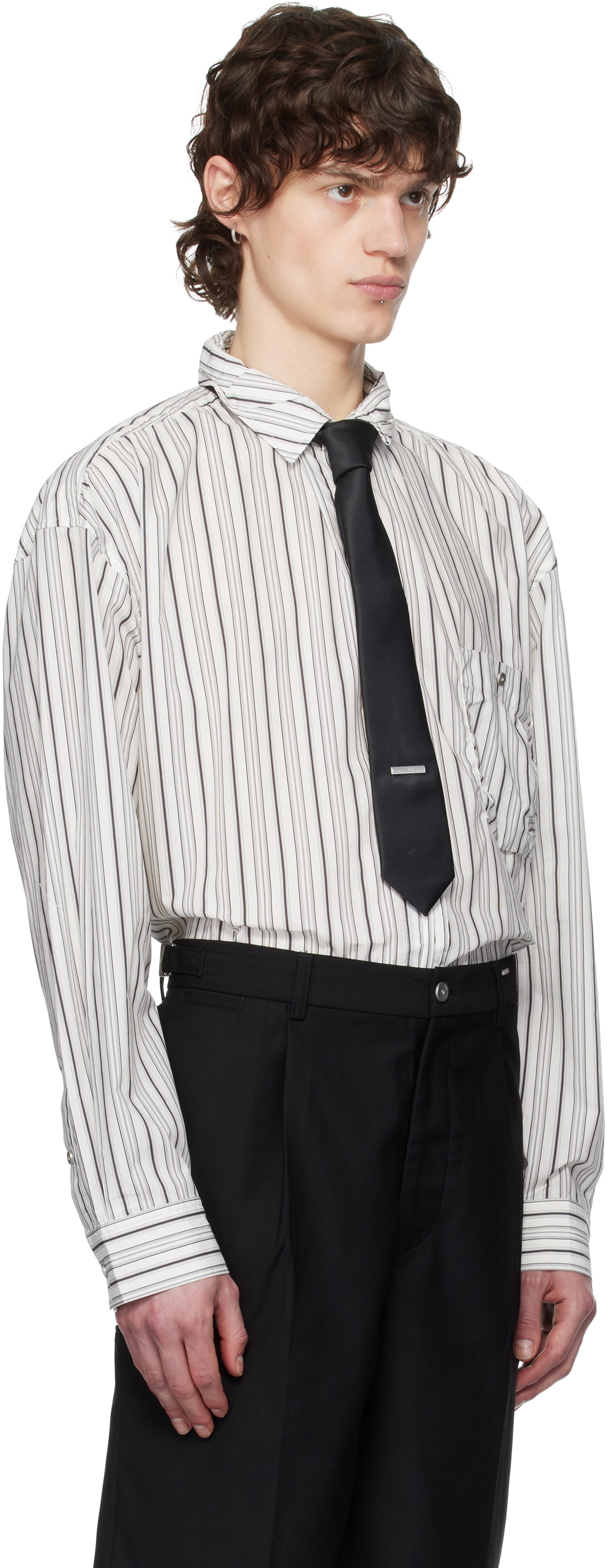 C2H4 White Lineation Recliner Shirt