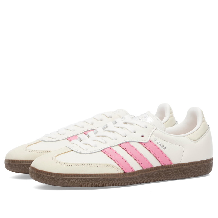 Photo: Adidas Women's Samba OG W in Cloud White/Lucid Pink/Wonder White