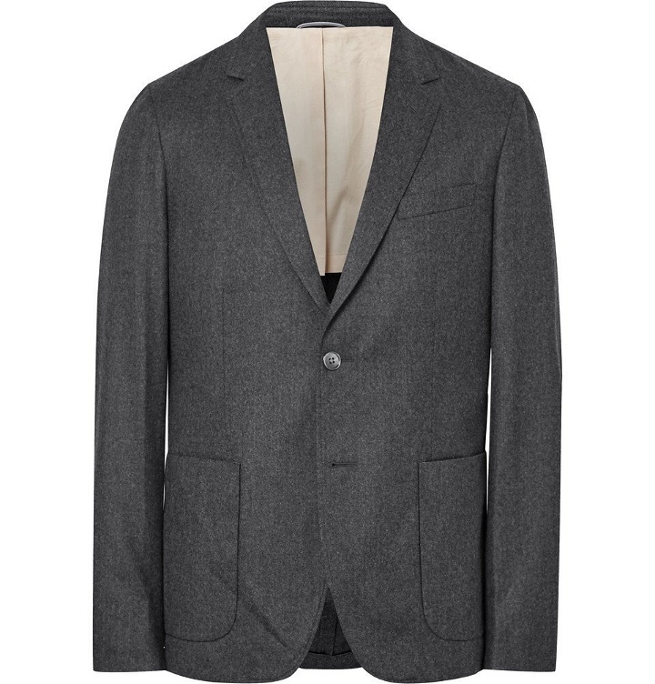 Photo: Gant Rugger - Grey De Luxe Mélange Wool-Flannel Suit Jacket - Men - Charcoal