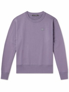 Acne Studios - Fairah Logo-Appliquéd Cotton-Jersey Sweatshirt - Purple
