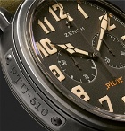 Zenith - Heritage Pilot Ton-Up 45mm Stainless Steel and Nubuck Watch - Green