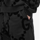 Gucci Men's Jumbo GG Flocked Sweat Pants in Black
