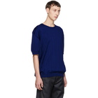 Issey Miyake Men Blue Wrinkle Knit T-Shirt