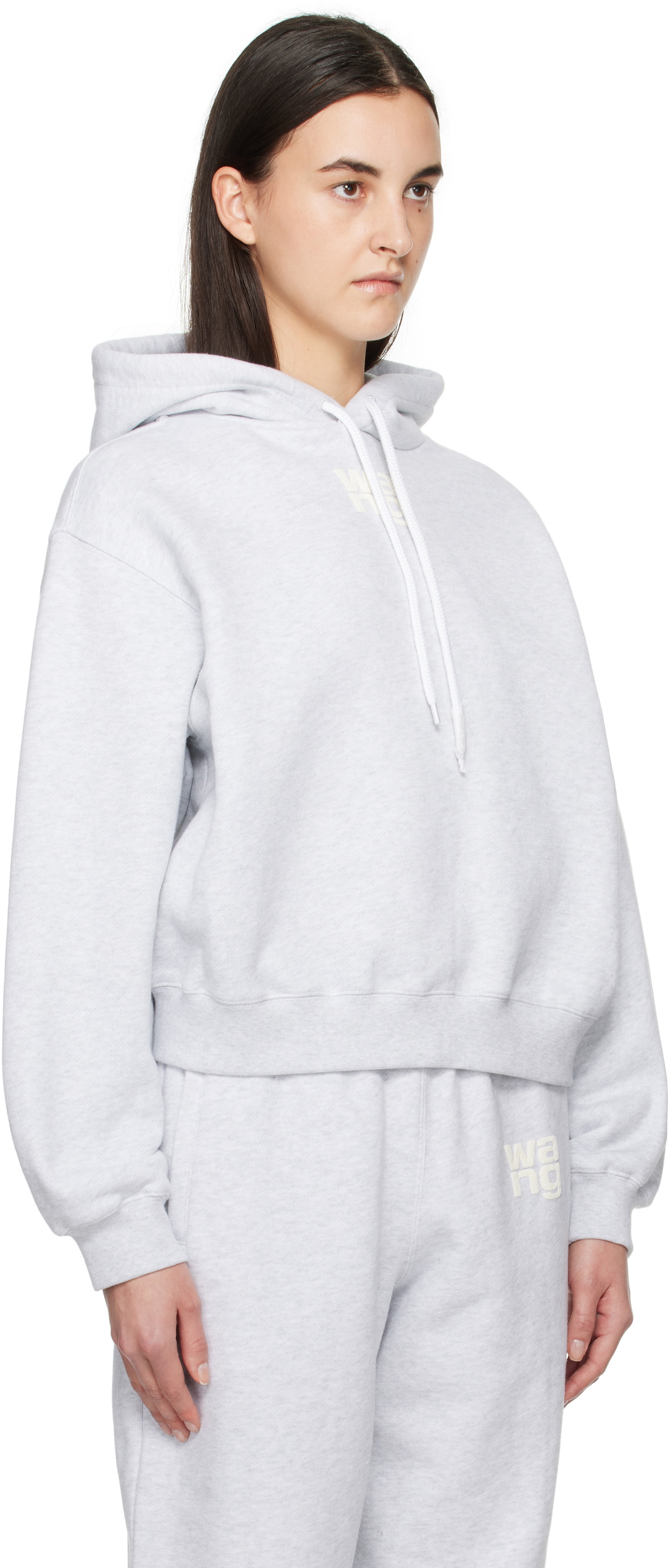 alexanderwang.t Gray Puff Logo Hoodie