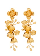 Chloe Floral Gold-tone Brass Drop Earrings - One Size