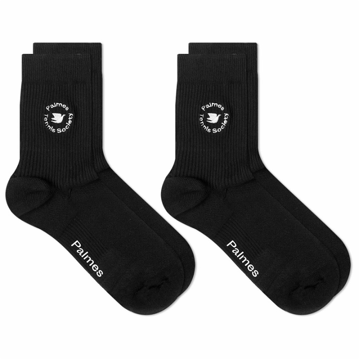 Photo: Palmes Men's Low Socks - 2 Pack in Black