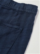 Oliver Spencer - Osborne Straight-Leg Striped Linen Drawstring Shorts - Blue