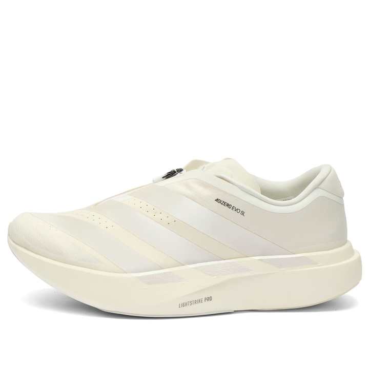 Photo: Adidas Men's Evo SL Zip Sneaker in Core White/Zero Met./Orbit Grey