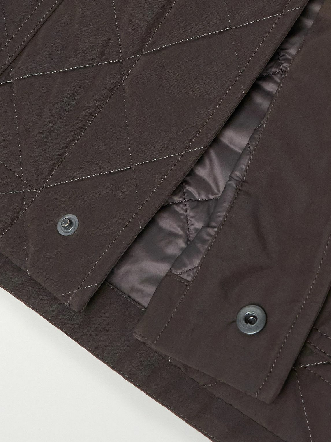 Purdey - Winchester Corduroy and Knit-Trimmed Quilted Padded Shell Jacket - Brown
