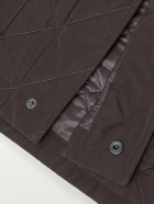 Purdey - Winchester Corduroy and Knit-Trimmed Quilted Padded Shell Jacket - Brown