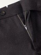 Slowear - Incotex Tapered Wool-Blend Flannel Trousers - Brown