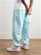 SKY HIGH FARM - Tapered Logo-Print Organic Cotton-Jersey Sweatpants - Blue