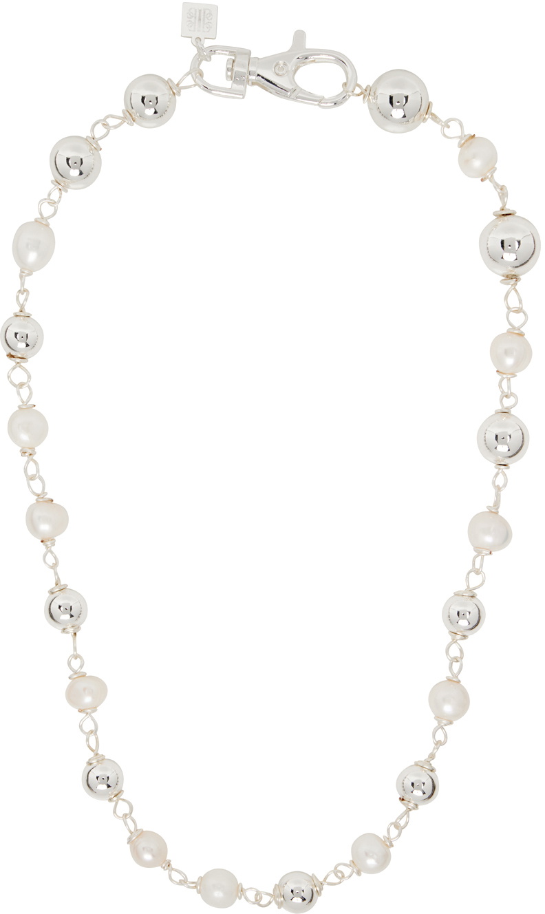 Pearl Octopuss.y Silver Pearl Sphere Necklace