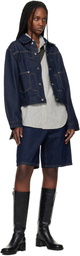 Carhartt Work In Progress Navy Belmar Denim Jacket