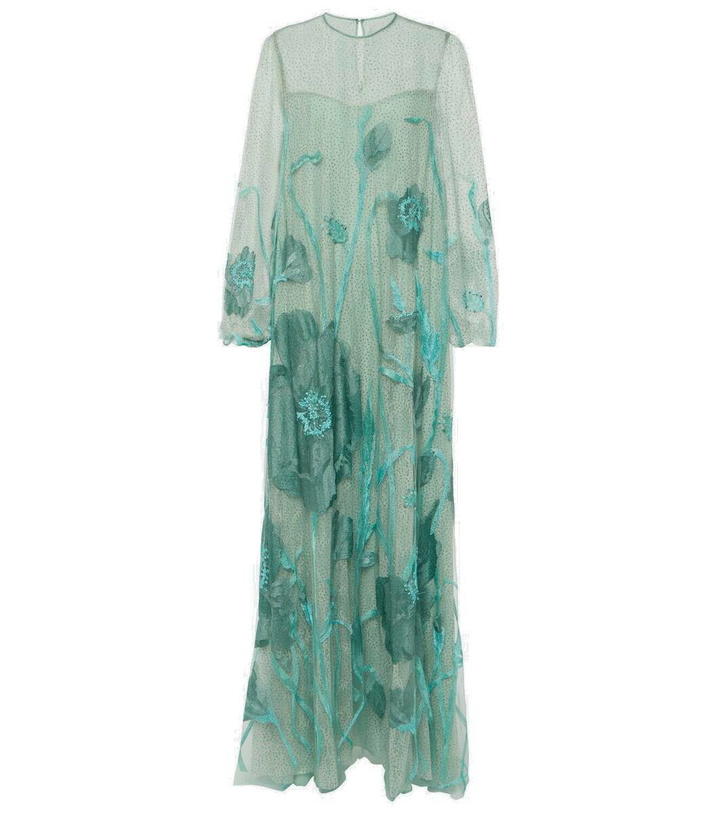 Photo: Costarellos Yesenia embroidered tulle gown