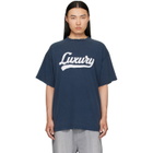 Balenciaga Navy 'Luxury' T-Shirt