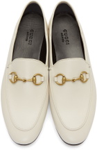 Gucci White Brixton Loafers