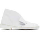 Clarks Originals White Suede Desert Boots