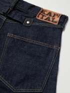 KAPITAL - Okagilly Slim-Fit Crochet-Trimmed Jeans - Blue