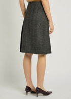 Stella Mccartney Herringbone Wool Knee-length Skirt Grey