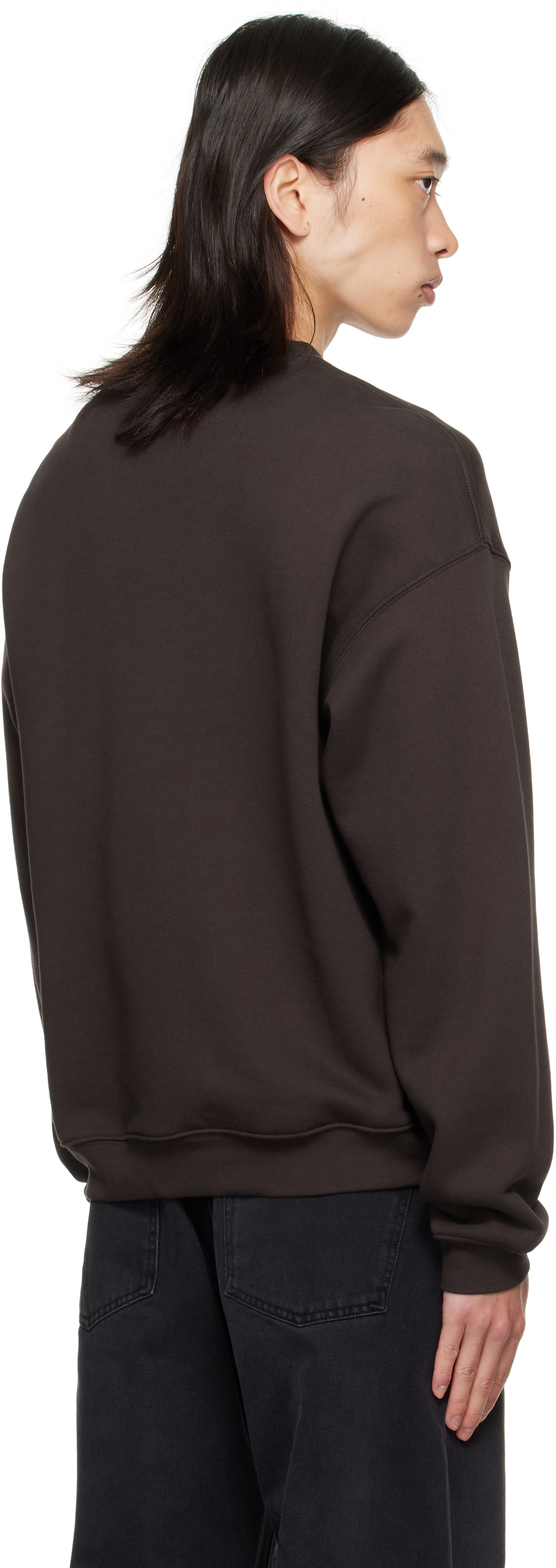Lacoste Brown Embroidery Fleece Heritage Sweatshirt