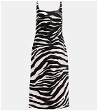 Dries Van Noten - Doss zebra-print midi dress