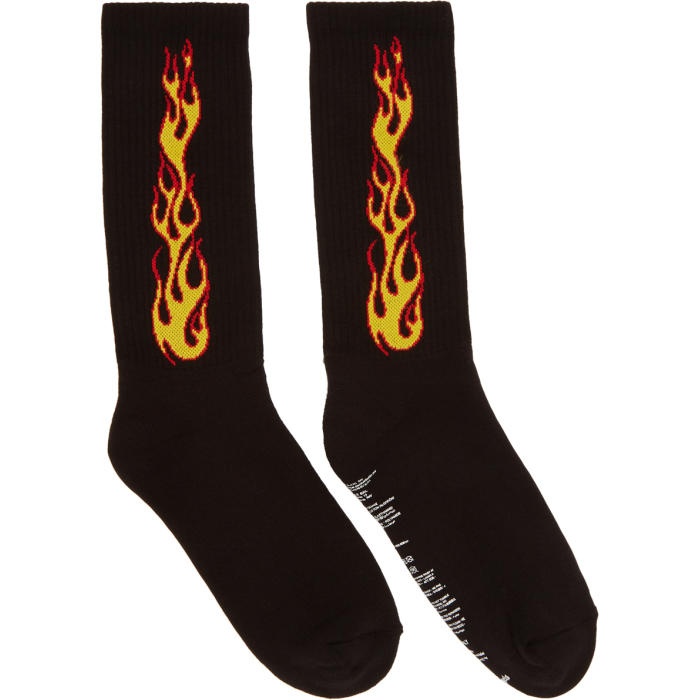 Photo: Palm Angels Black Flames Socks