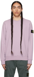 Stone Island Purple Crewneck Sweatshirt