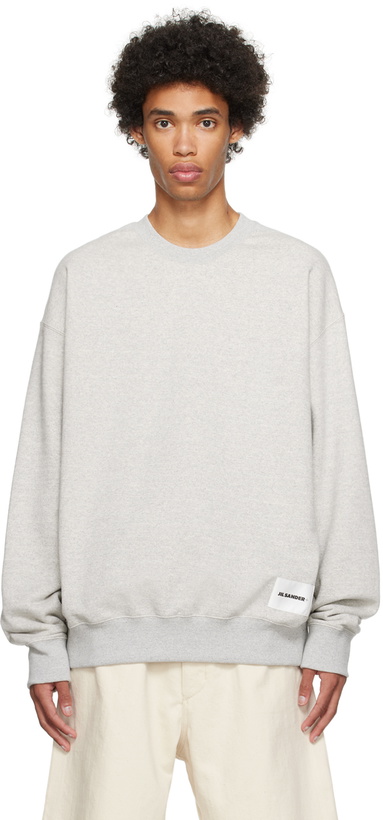 Photo: Jil Sander Gray Patch Sweatshirt